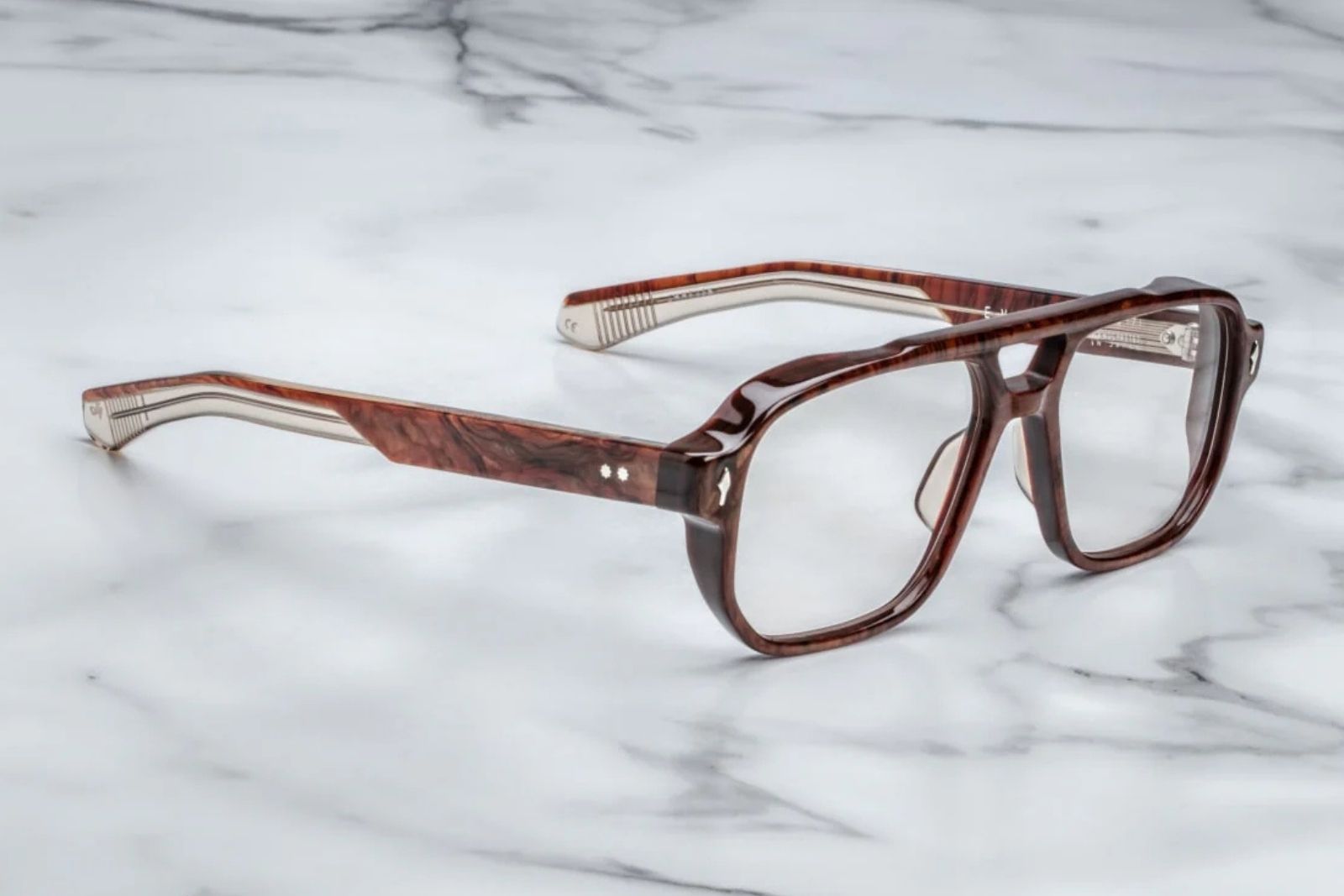 Jacques Marie Mage Evans Eyeglasses in Burlwood