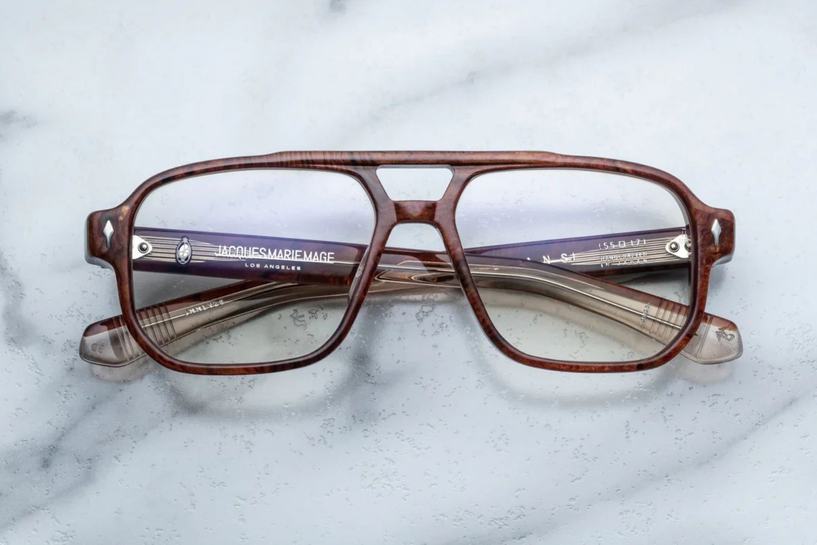 Jacques Marie Mage Evans Eyeglasses in Burlwood