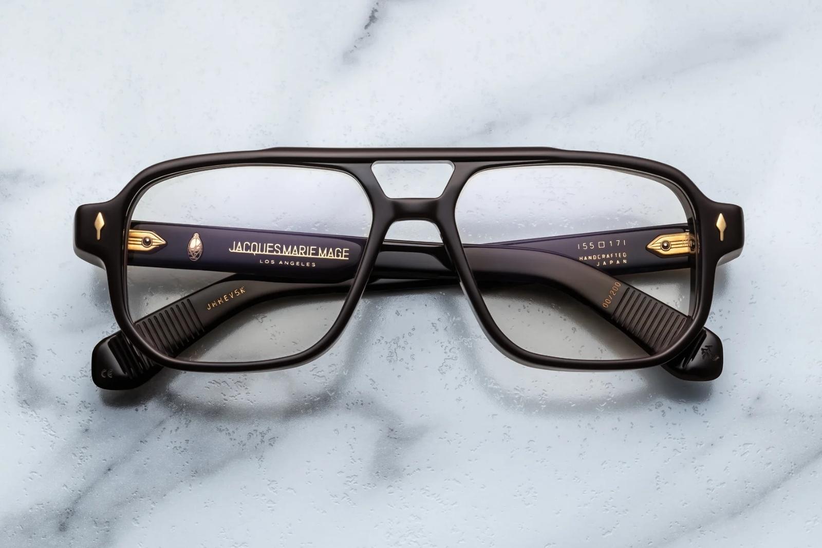 Jacques Marie Mage Evans Eyeglasses in Walnut