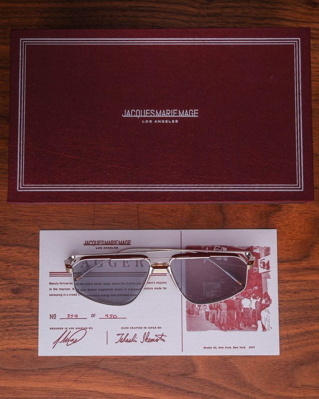 Jacques Marie Mage Jagger Sunglasses in Custom Silver Packaging The Vault