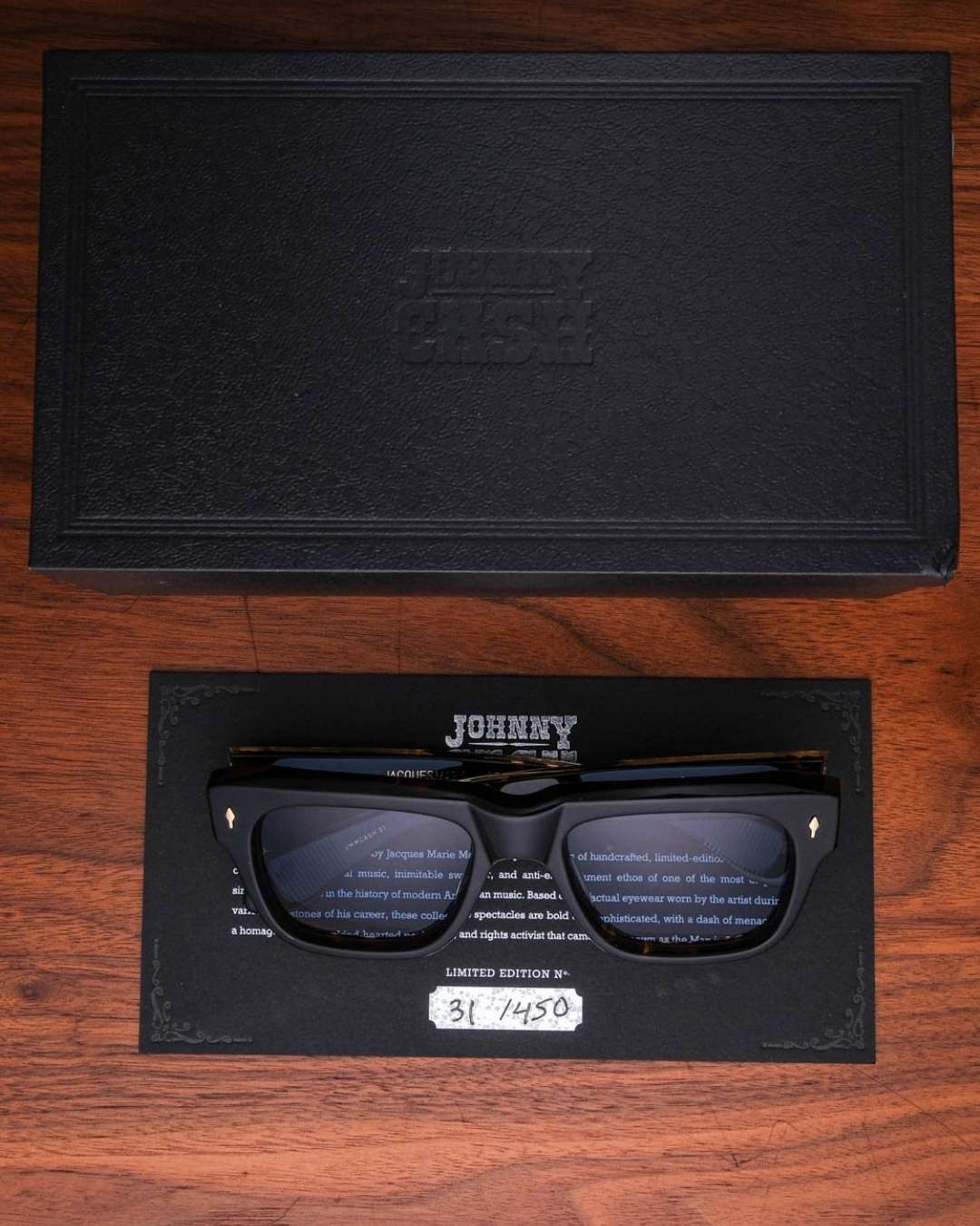 Jacques Marie Mage Johnny Cash Dark Havana Sunglasses Packaging The Vault