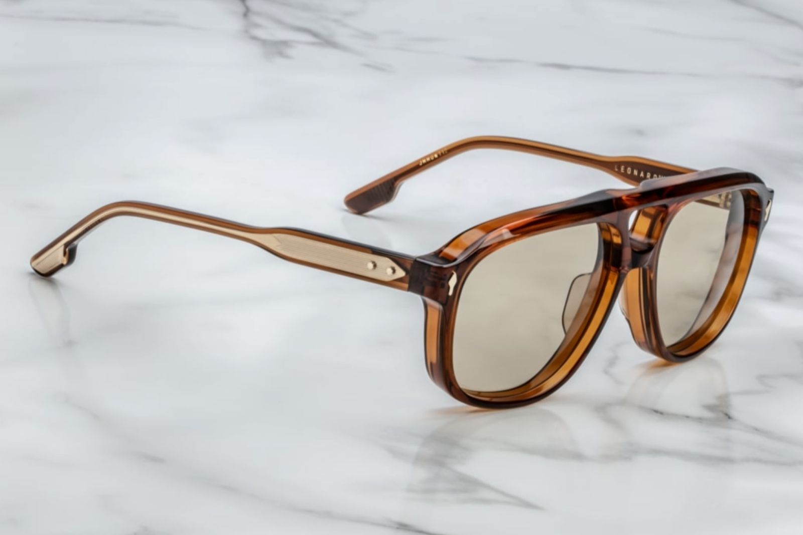 Jacques Marie Mage Leonard Teak Sunglasses