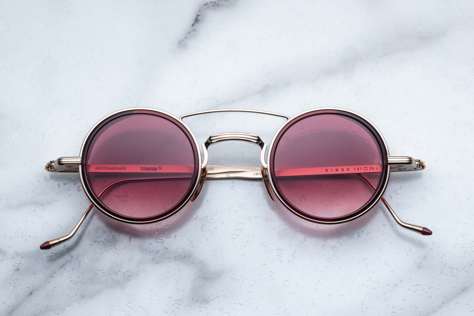 Jacques Marie Mage Ringo Burgundy Sunglasses