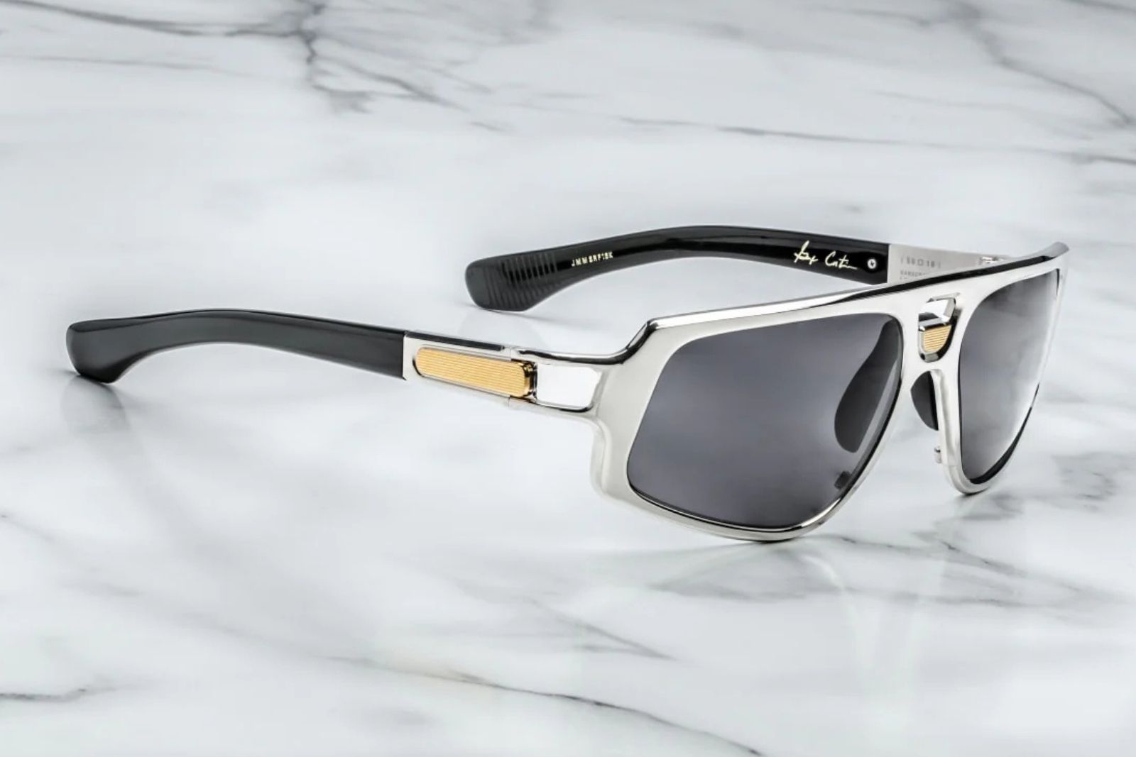 Jacques Marie Mage Scarface Sunglasses in Platinum