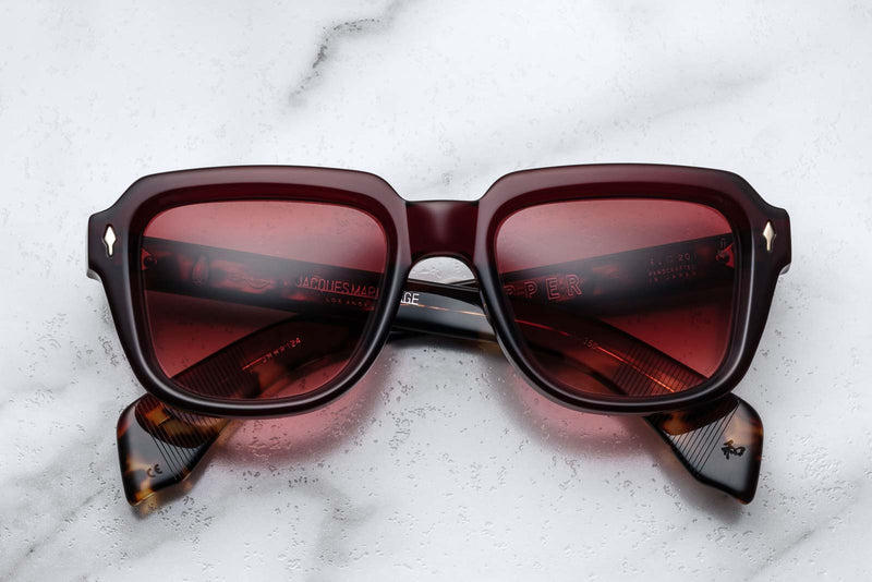 Jacques Marie Mage taos burgundy sunglasses