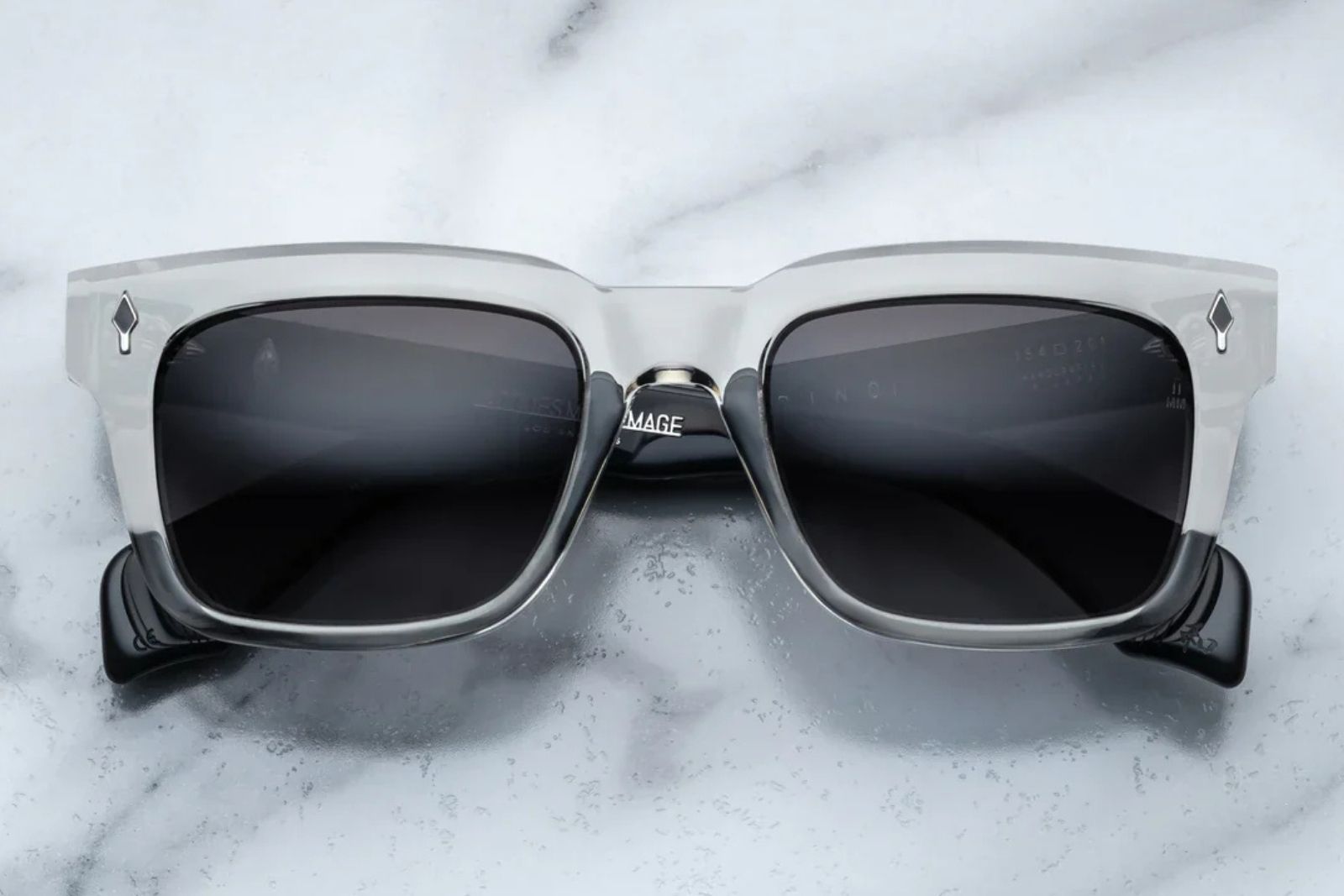 Jacques Marie Mage Torino Epoxy in Gris Sunglasses