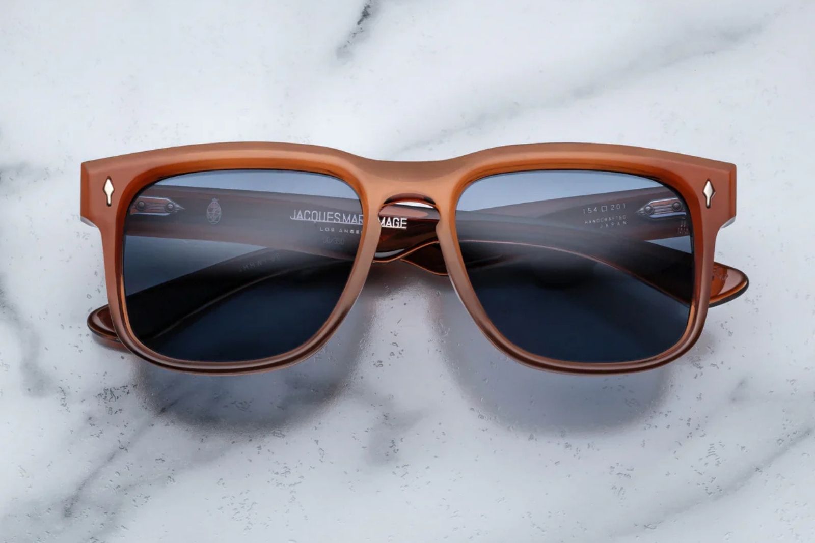 Jacques Marie Mage Wesley Sunglasses in Rootbeer