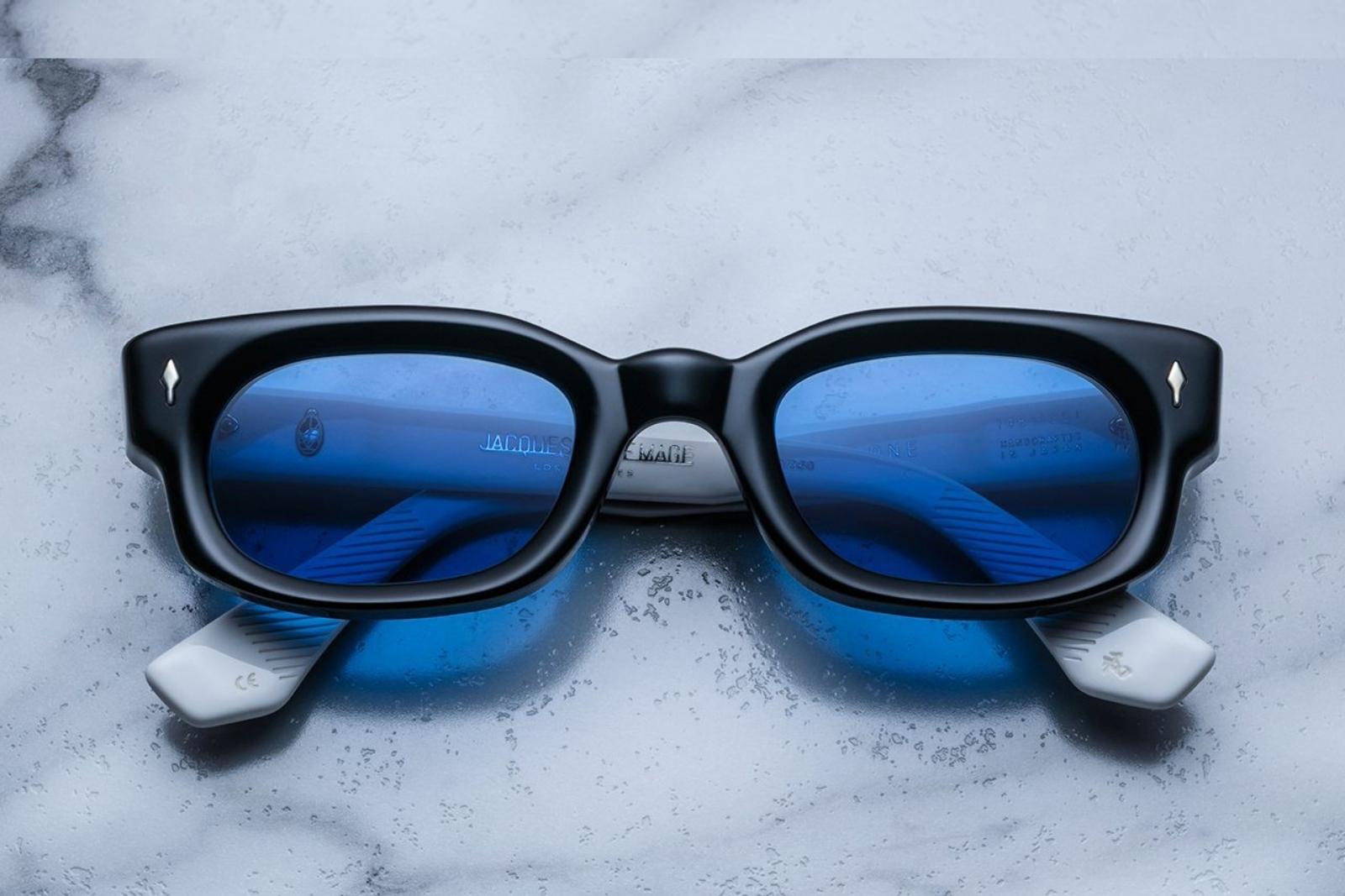 Jacques Marie Mage Whiskeyclone Sunglasses in Ska Blue