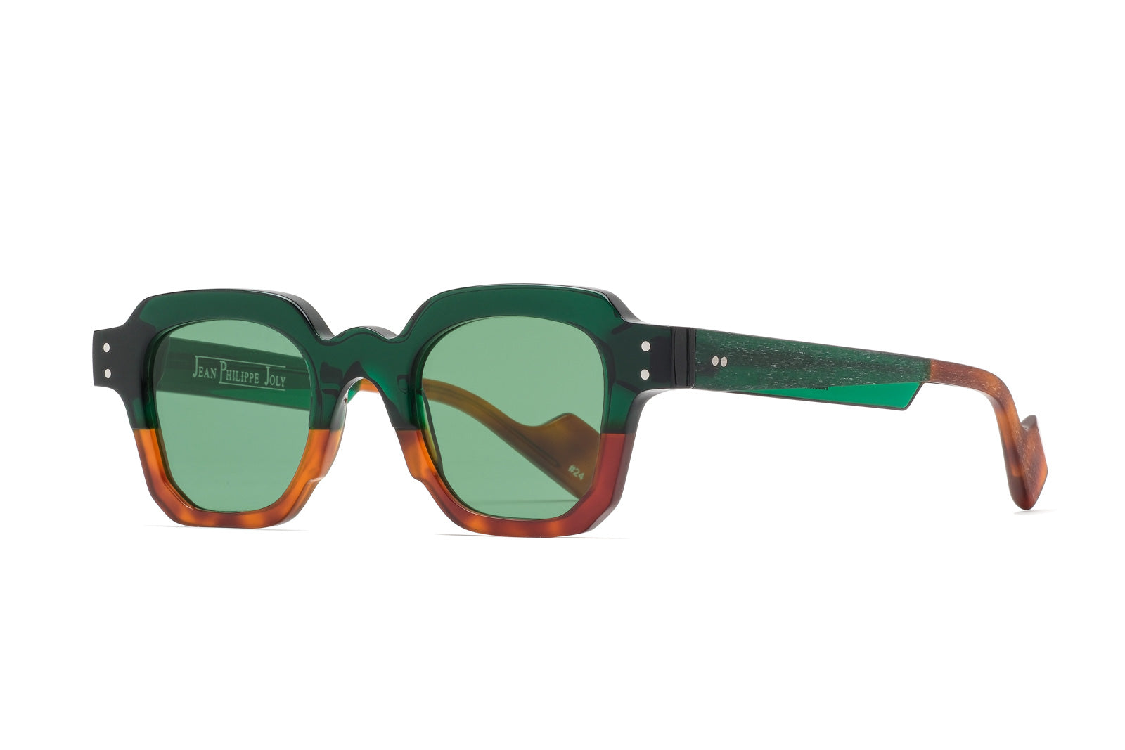 Jean philippe joly enjoy life 379 honey havana dark green sunglasses