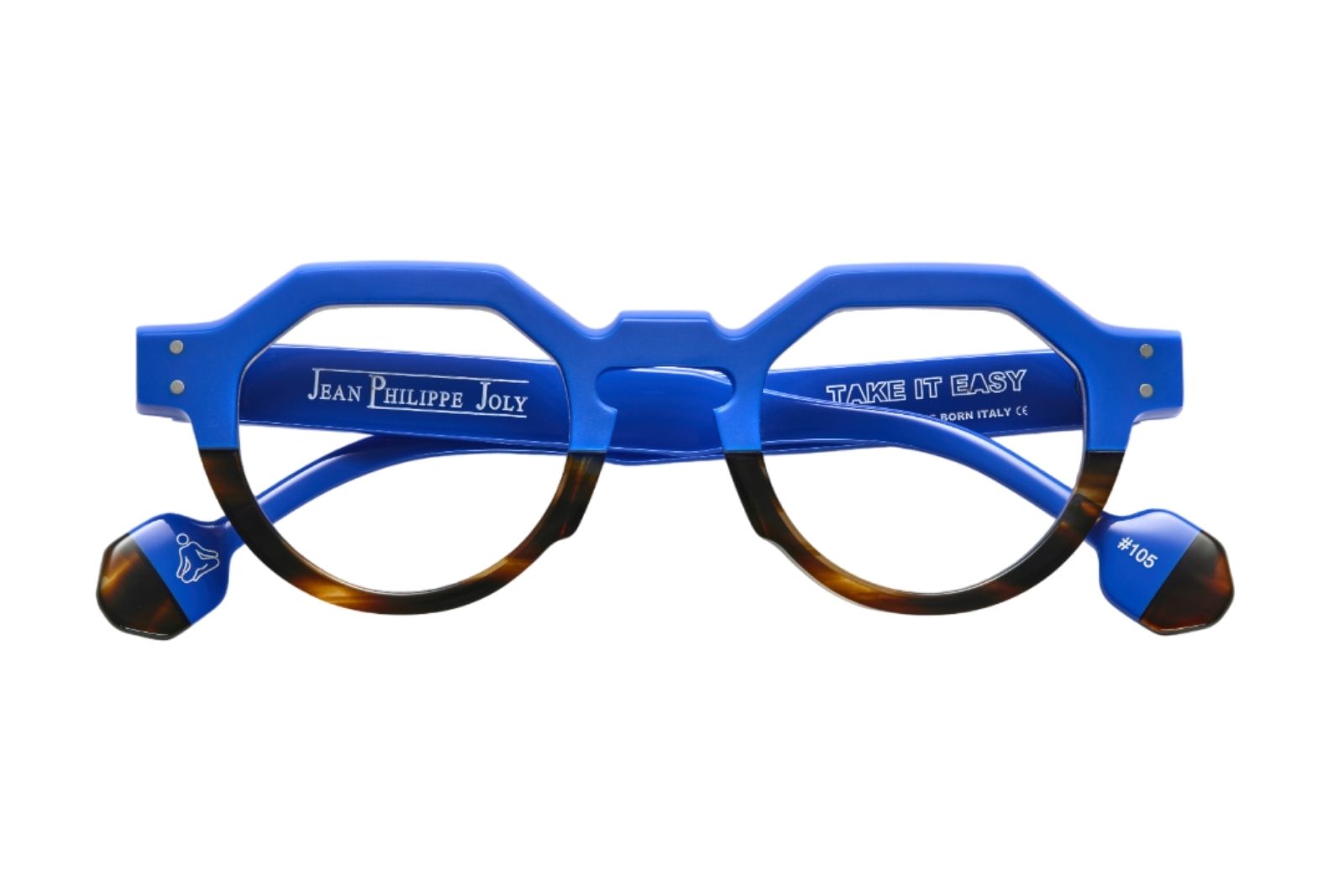 Jean Philippe Joy Take it Easy Havana Yellow Cobalt Blue Eyeglasses