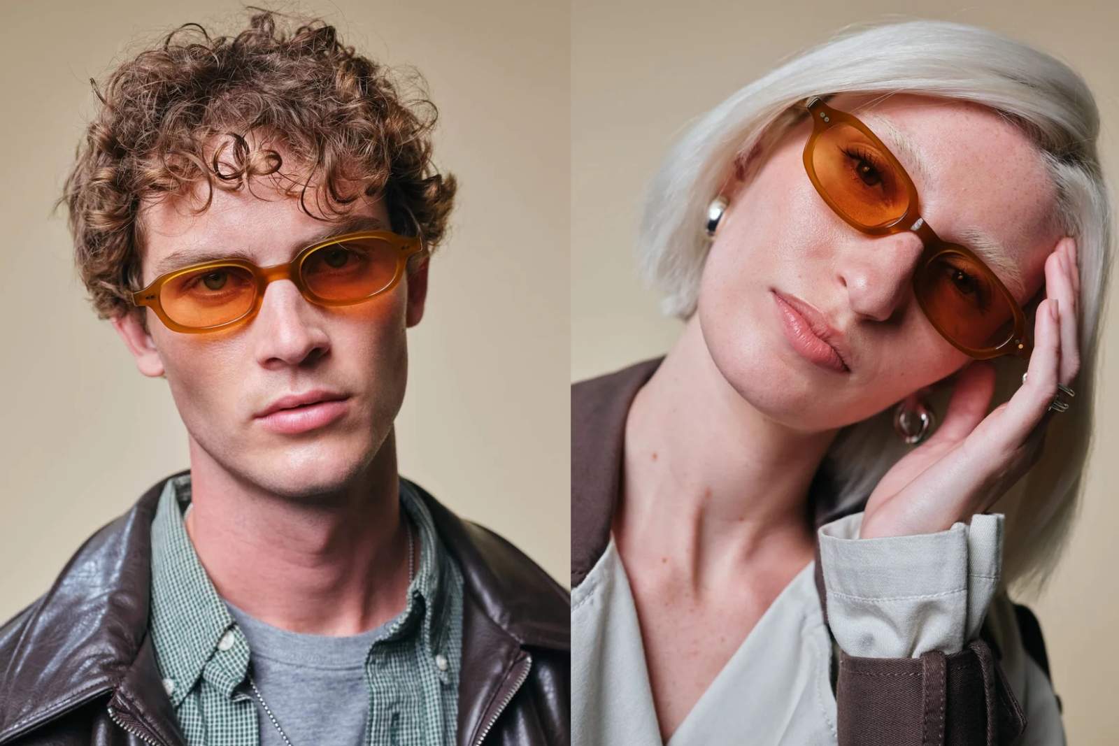 ジョンアルホーグ Johann Wolff | Alma Light Sunglasses in Amber Tuscan - twelvesixtynine