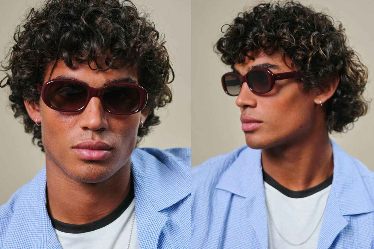 Johann Wolff Bertha - Burgundy Sunglasses Model