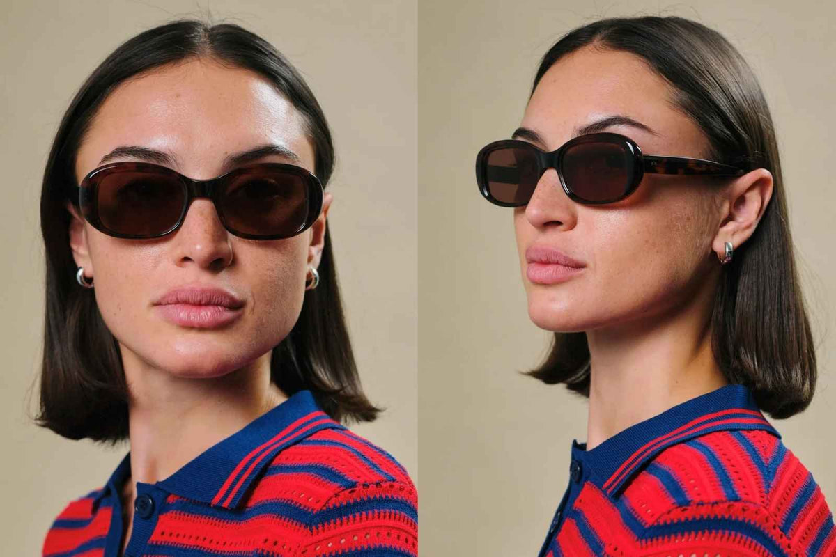 Johann Wolff Bertha - Havana Sunglasses on Model