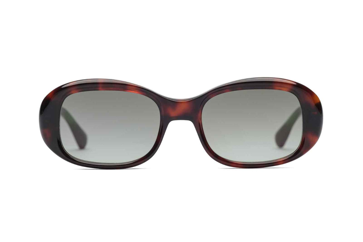 Johann Wolff Bertha Light - Havana Smoke Green Sunglasses