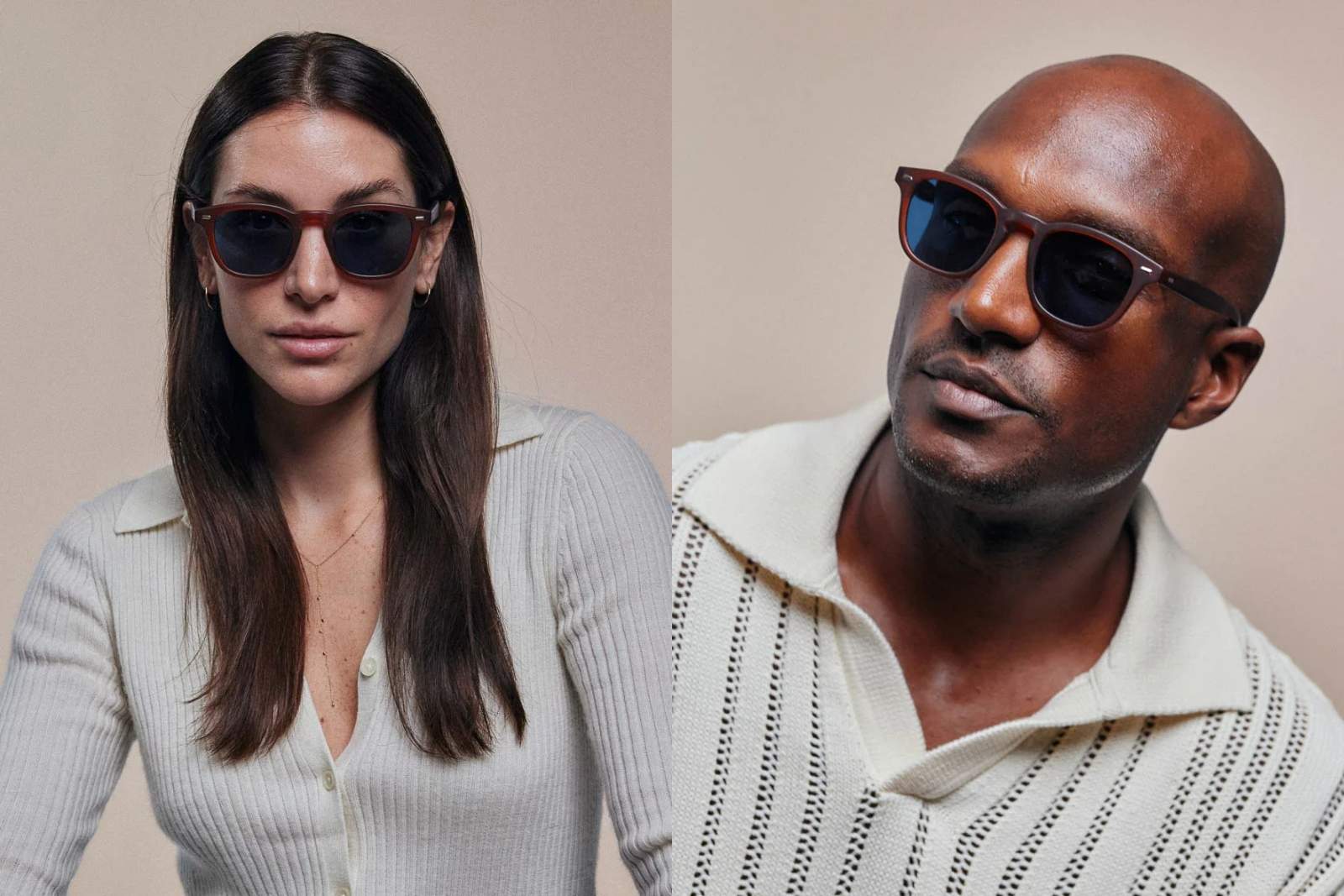 Johann Wolff JSB - Matte Hickory Sunglasses on Mdel