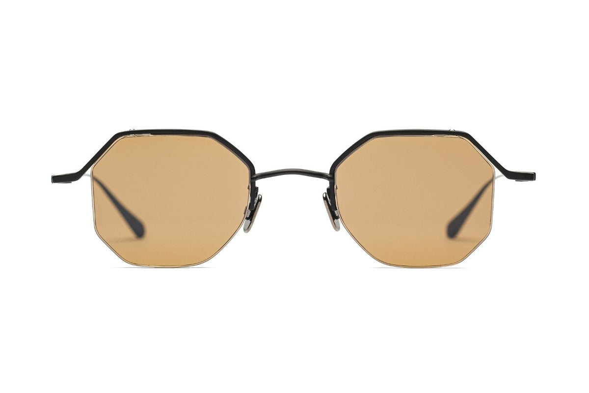 Johann Wolff Kaliber Light - Matte Black Burnt Yellow Sunglasses