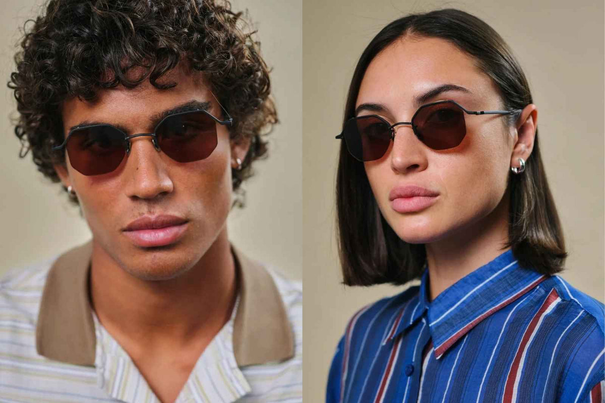 Johann Wolff Kaliber - Matte Black Sunglasses on Model