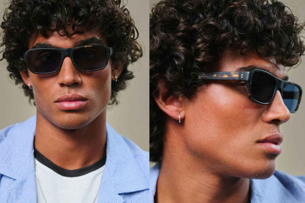 Johann Wolff Karl - Matte Havana Sunglasses on Model