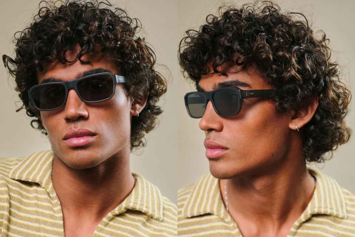 Johann Wolff Karl - Matte Smoke Sunglasses on Model