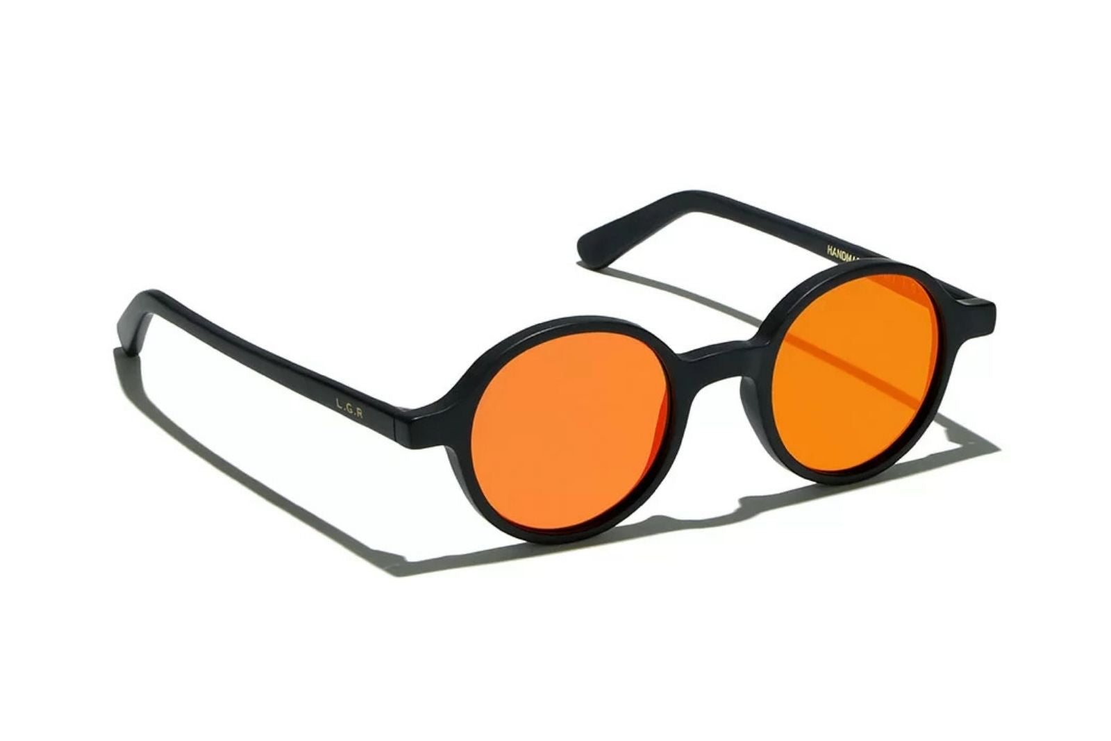 LGR Reunion Black Matt Flat Red Mirror Sunglasses