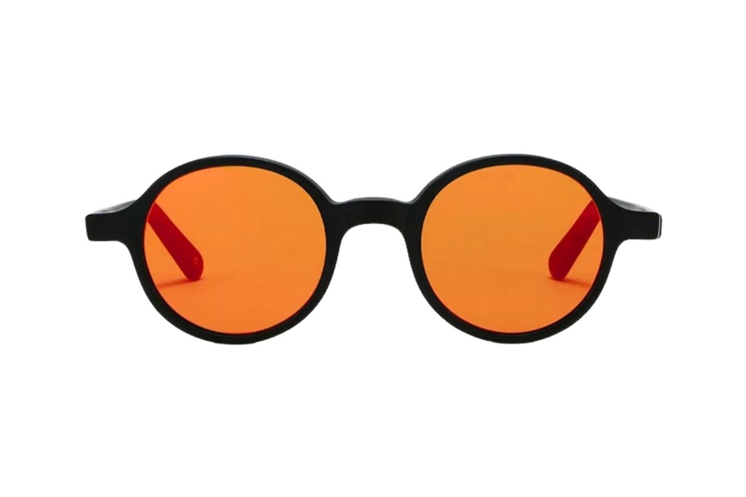 LGR Reunion Black Matt Flat Red Mirror Sunglasses