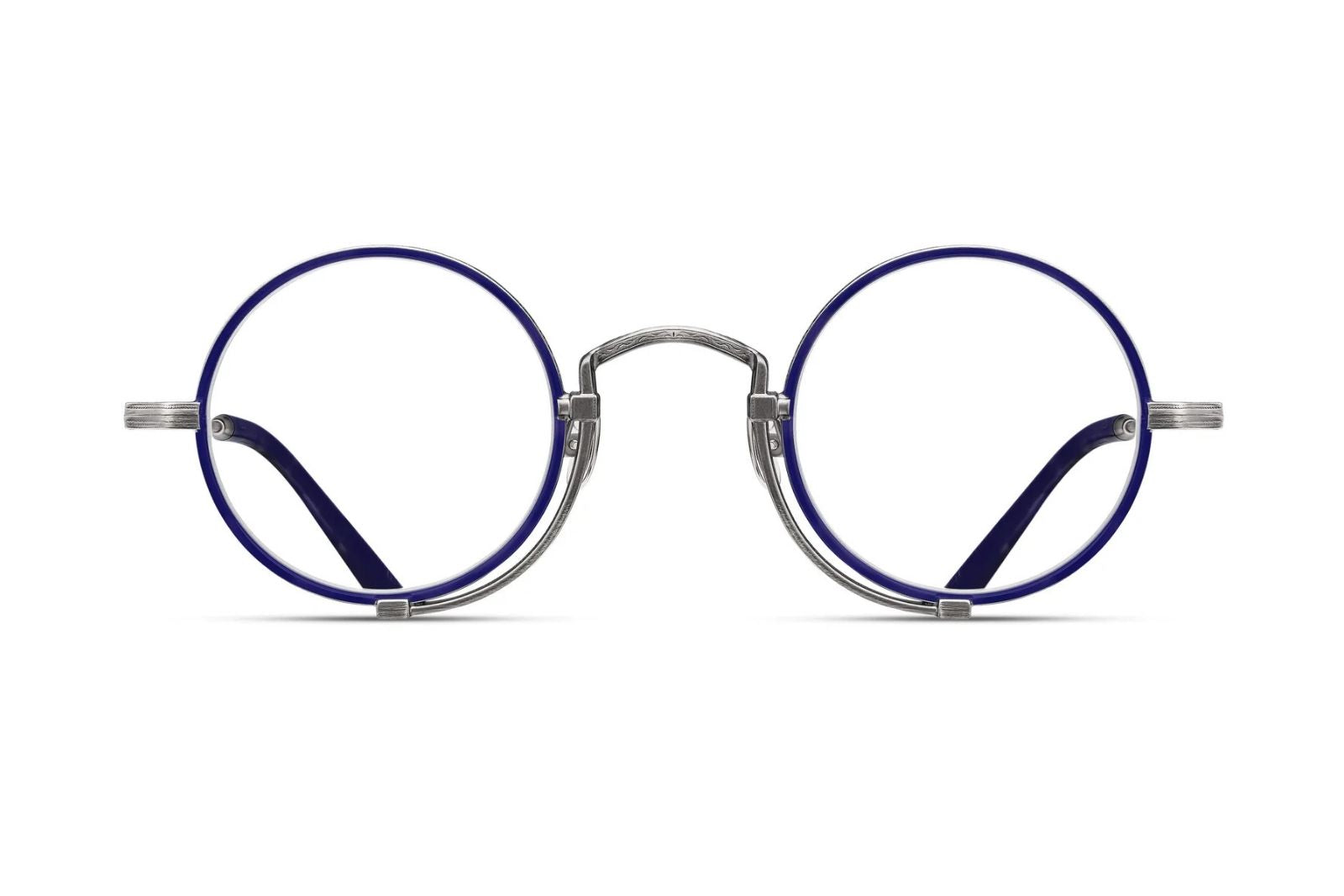 Matsuda 10103H Eyeglasses in Antique Silver - Navy