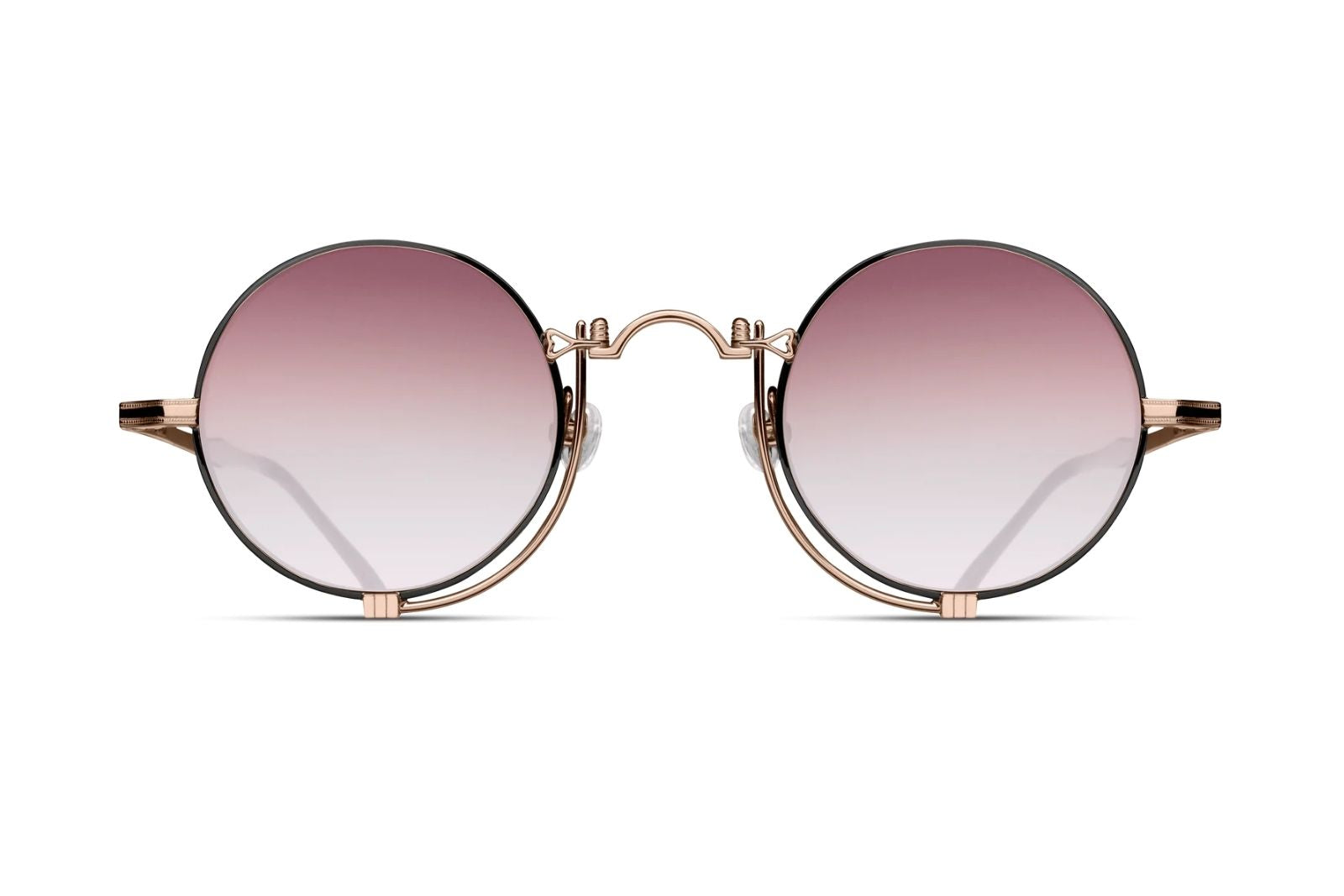 Matsuda 10601H in  Rose Gold - Matte Black Sunglasses