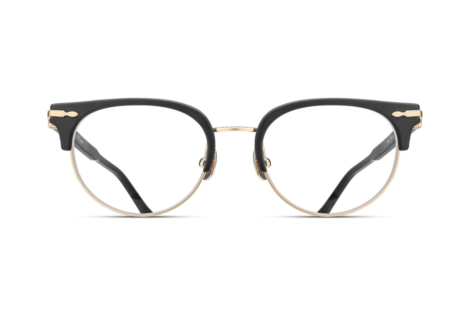 Matsuda M2061 - Matte Black - Brushed Gold Eyeglasses