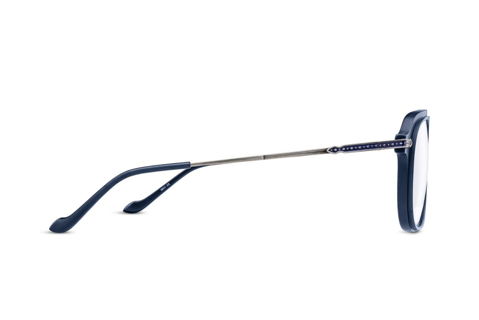 Matsuda M2062 Eyeglasses - Matte Navy - Antique Silver Clear Lens