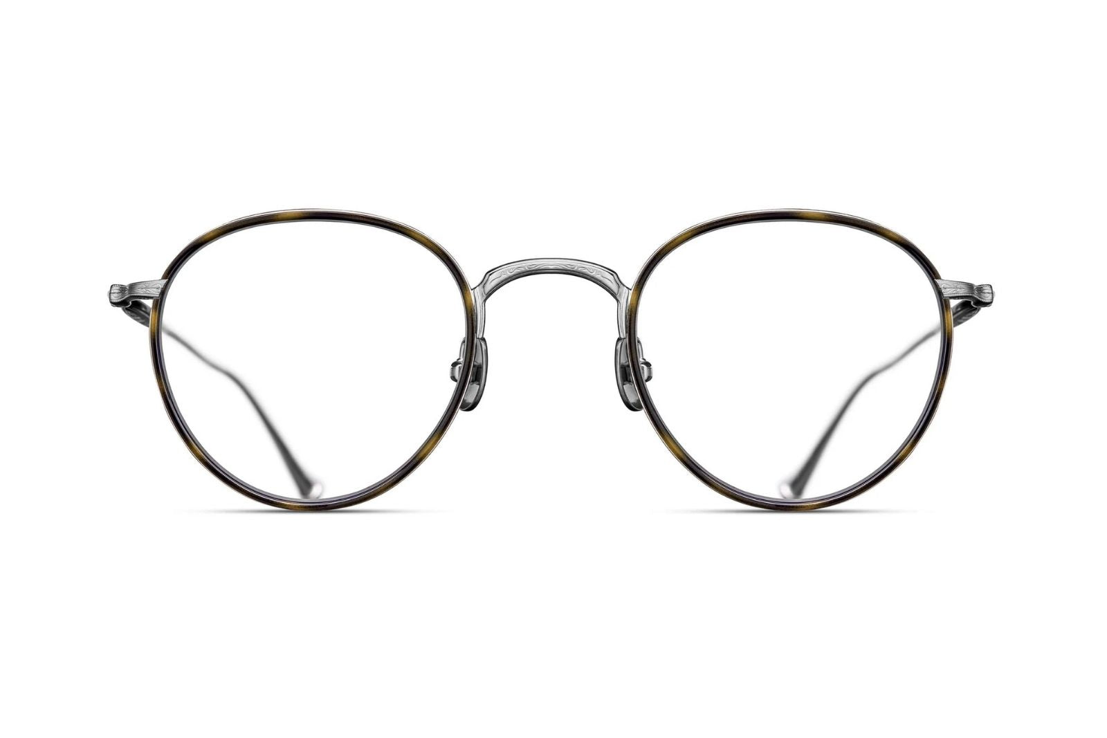 Matsuda M3086-I Eyeglasses - Brushed Silver - Khaki Tortoise