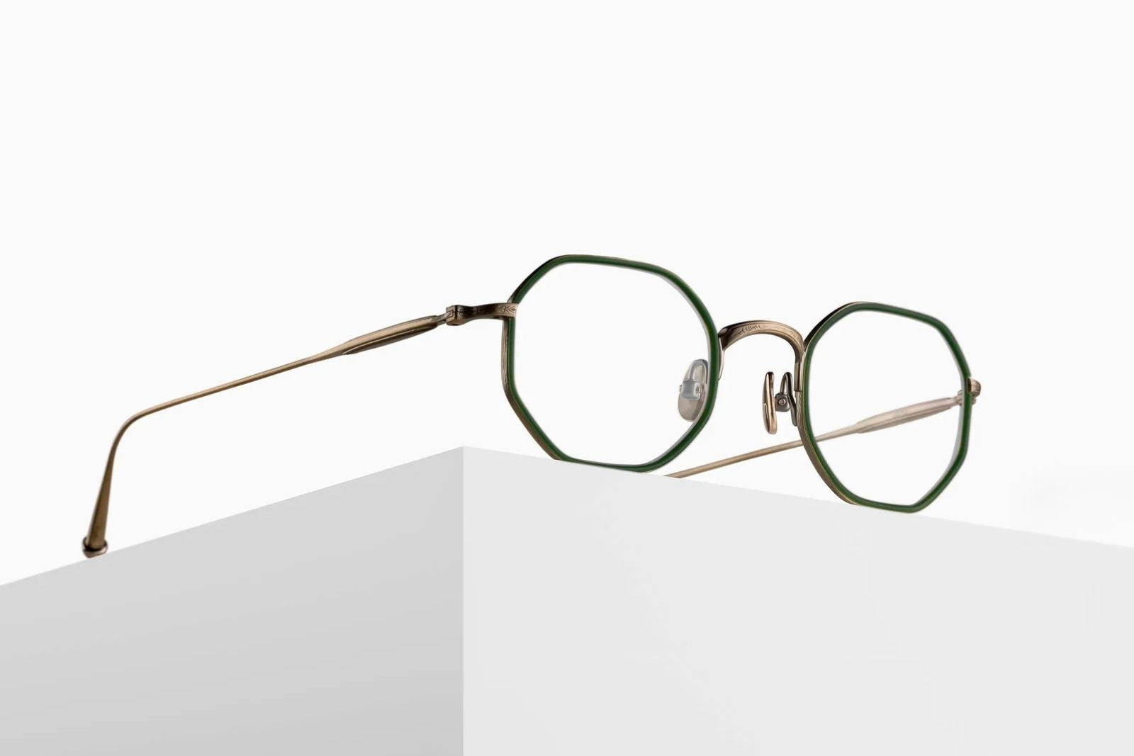 Matsuda M3086-I Eyeglasses - Antique Gold - Bottle Green