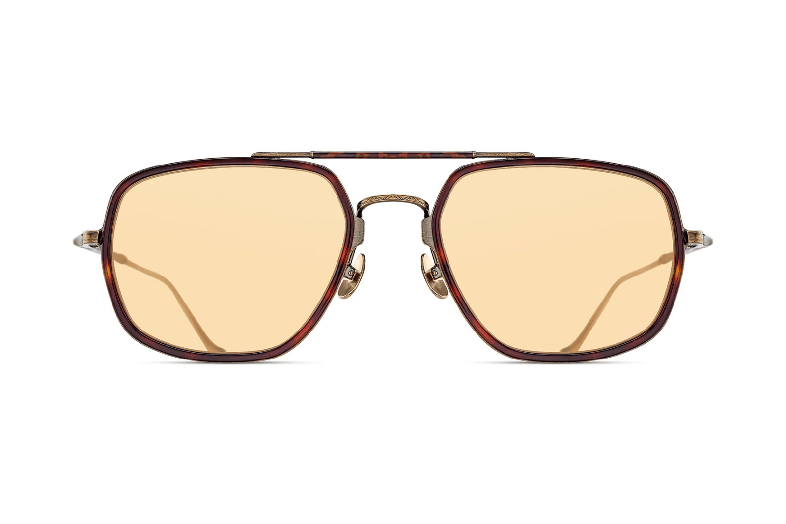 Matsuda M3123 - Antique Gold - Dark Tortoise Sunglasses