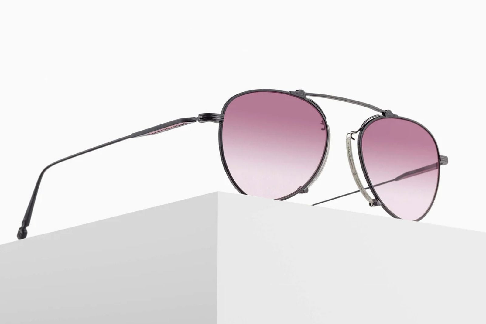 Matsuda M3130 - Matte Black - Pink Gradient Sunglasses