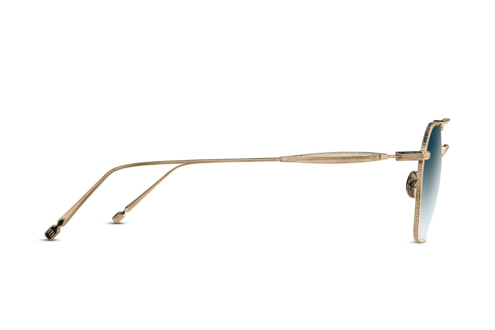 Matsuda M3145 - Brushed Gold - Blue Gradient Sunglasses