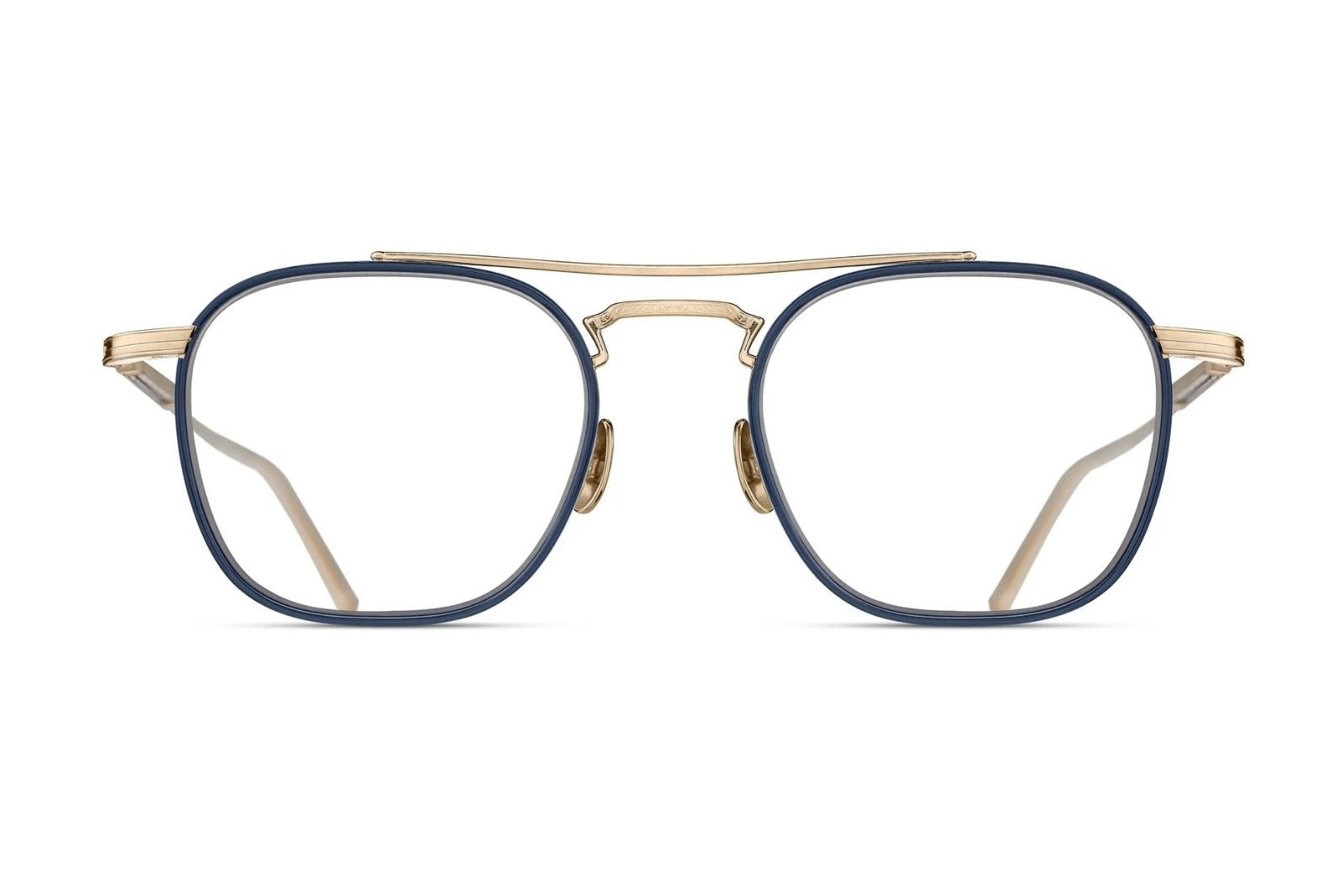 Matsuda M3157 Eyeglasses - Brushed Gold | Navy
