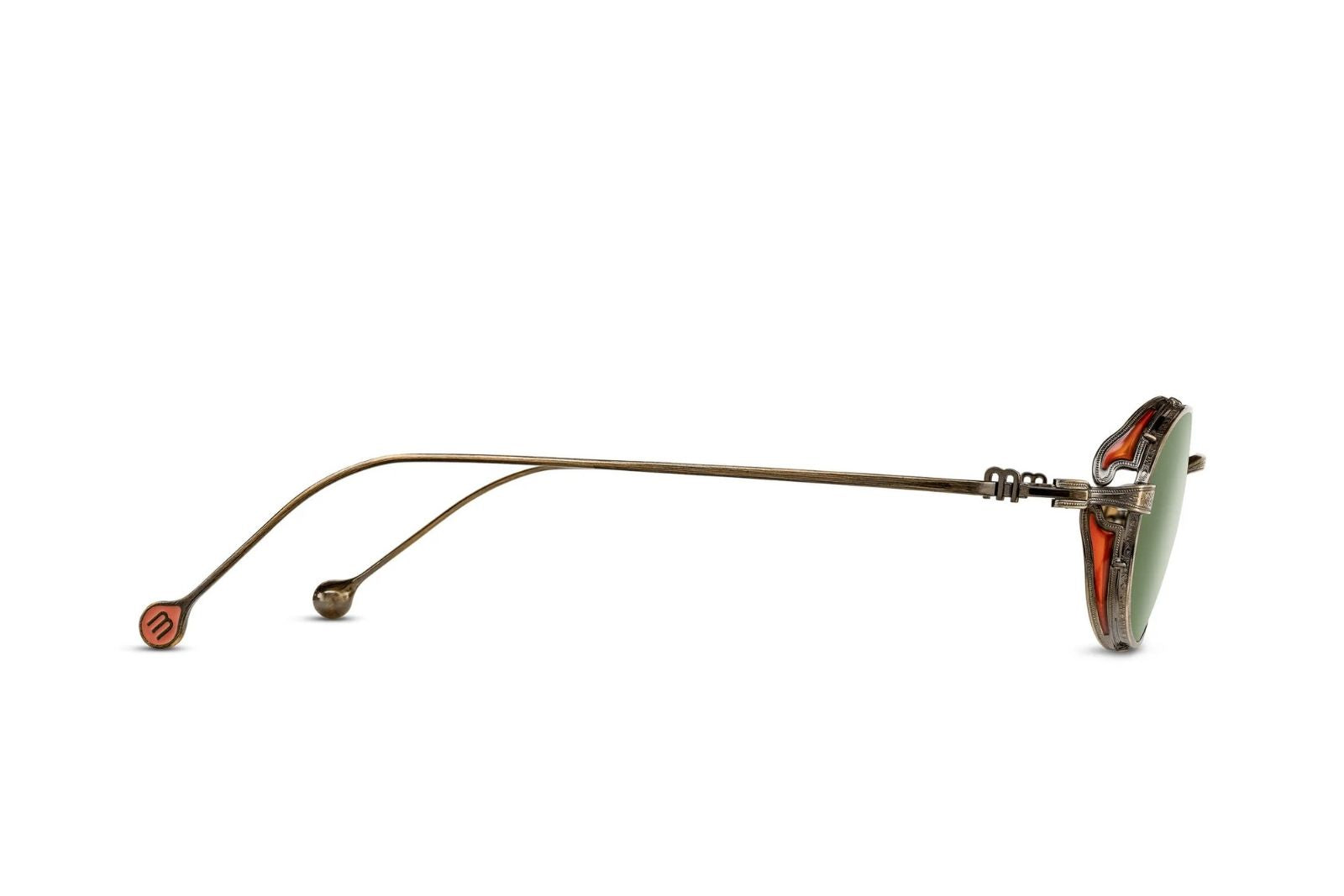 Matsuda M3169 - Antique Gold - Sage Green Sunglasses