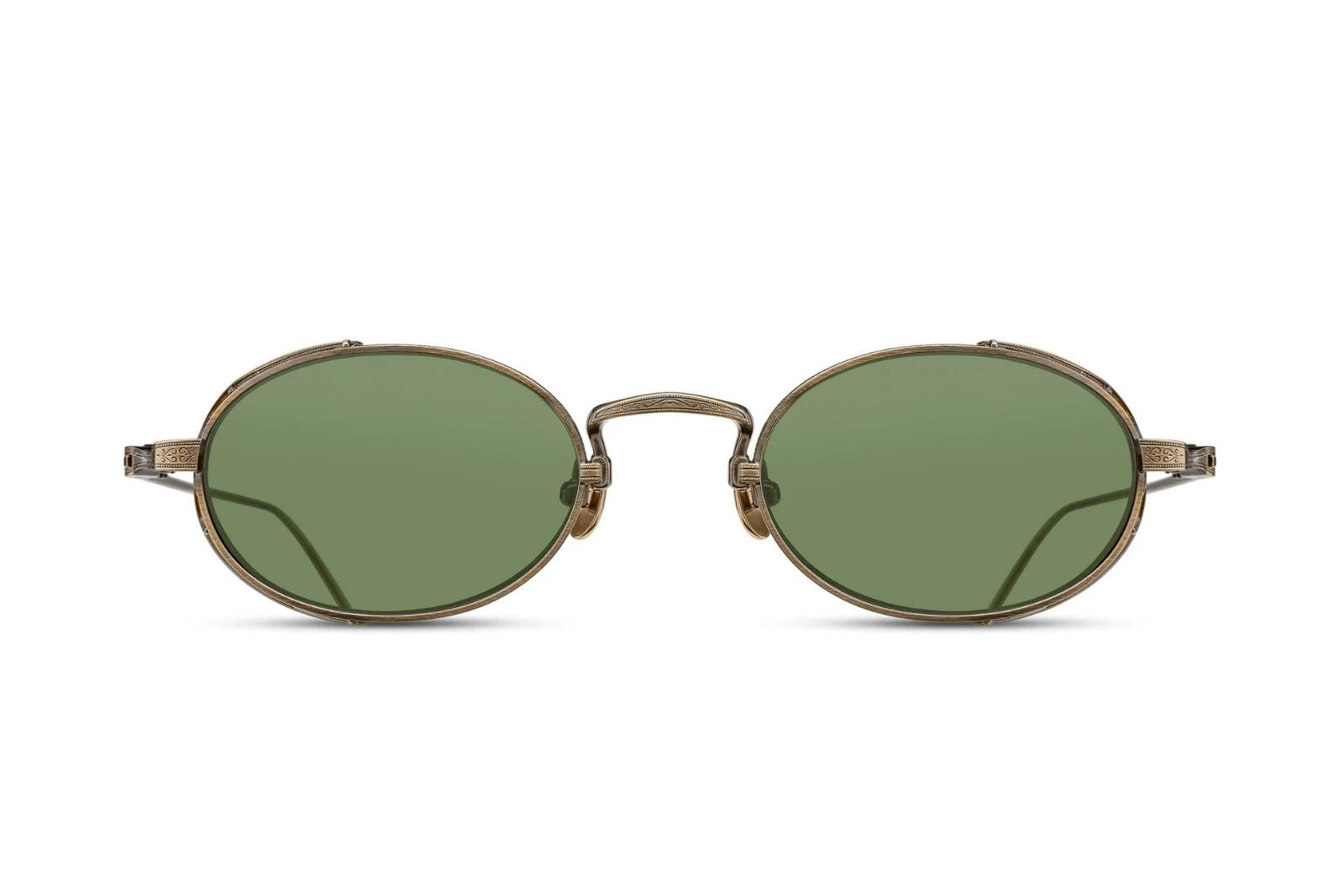 Shop Matsuda | M3169 Sunglasses in Antique Silver - Blue Grey
