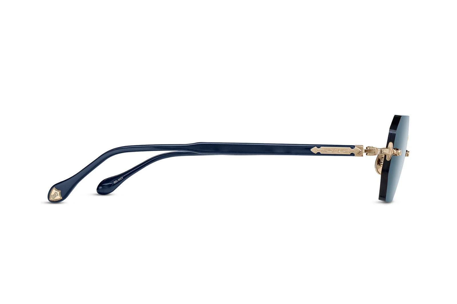 Matsuda M5010 - Brushed Gold - Navy Blue Grey Sunglasses