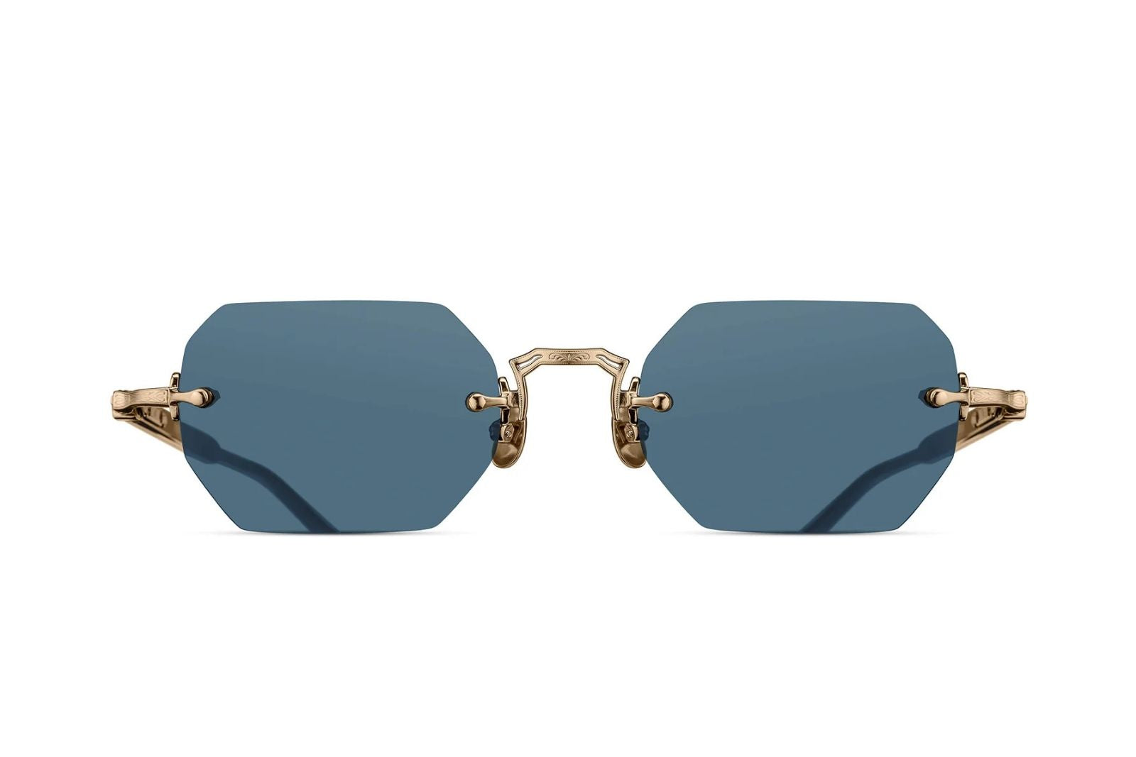 Matsuda M5010 - Brushed Gold - Navy Blue Grey Sunglasses