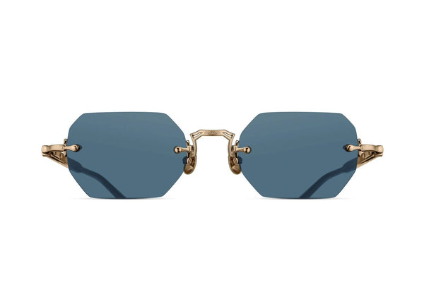 KREWE navyblue/gold Frames with Gold Bridge Sunglasses Bengal Polarized 24k St. Louis Sunglasses | KREWE du optic main image 3