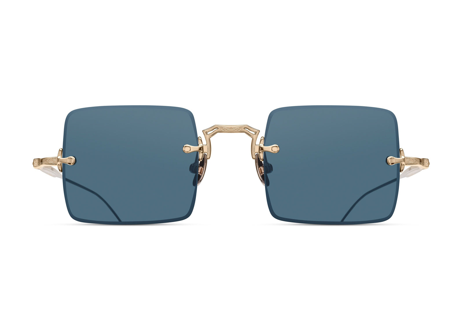 Matsuda M5001 Brushed Gold Blue Grey Sunglasses