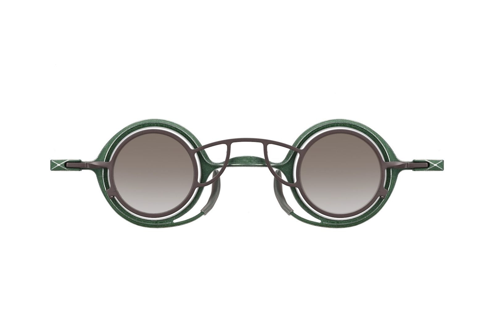 Rigards | RG0105TI in Dark Green x Bronze Clip Sunglasses