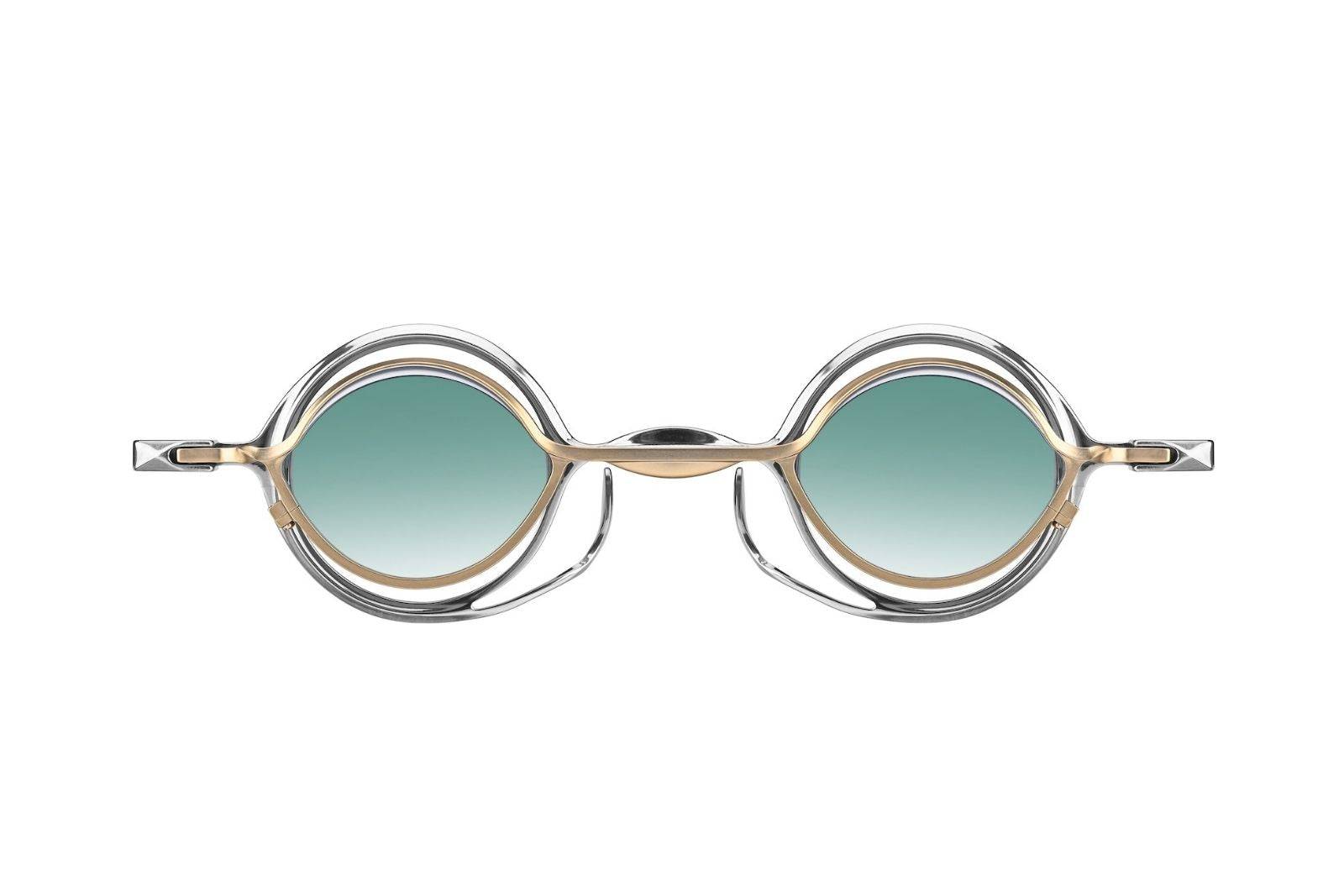 Rigards RG0105TI - Polished x Gold Clip Glasses