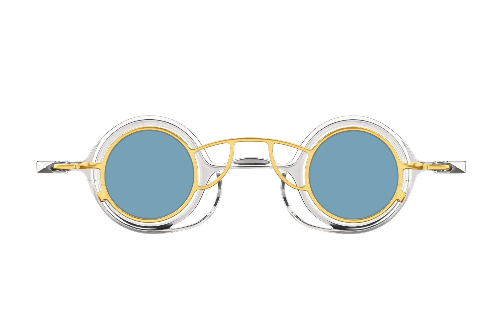 Rigards RG0105TI - Polished x Gold Clip Glasses