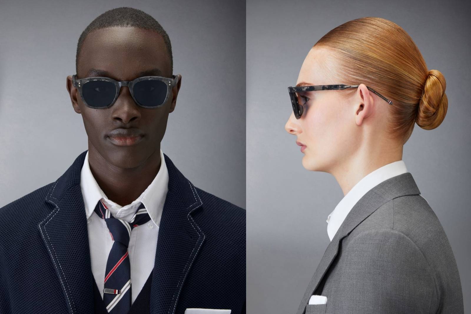 Thom Browne UES921A-G0002-025 Sunglasses on Model