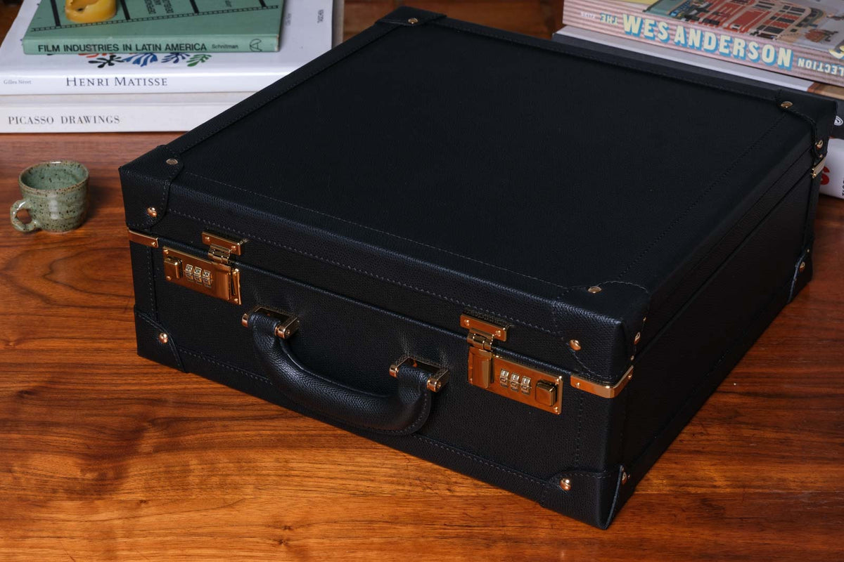Large Collectors Briefcase in Black - twelvesixtynine