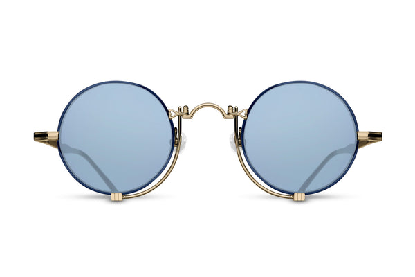 Matsuda 10601H Brushed Gold/Navy Sunglasses