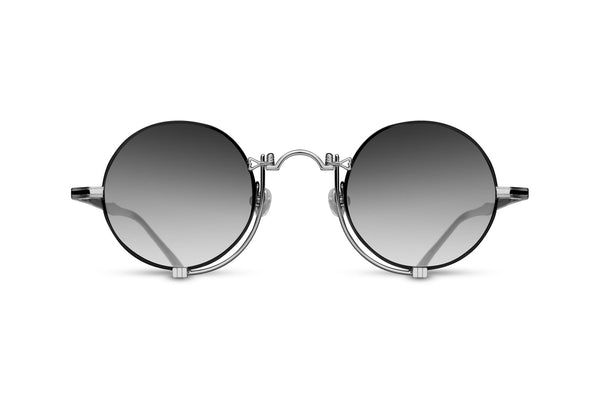 Matsuda 10601H Palladium White/Black Sunglasses