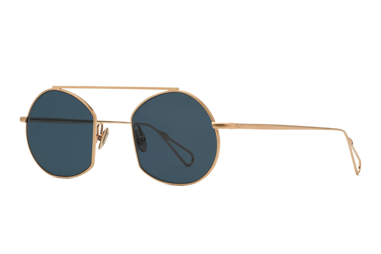 Ahlem victoires rose gold blue sunglasses1