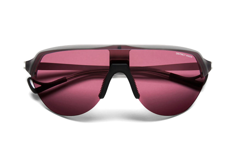 District Vision nagata grey black rose sunglasses